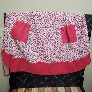 Vintage red & white heart apron